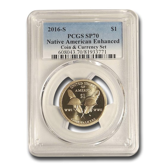 2016-S Native Amer $1.00 Code Talkers SP-70 PCGS (FS)