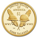 2016-S Native Amer $1 - Code Talkers Gem Proof