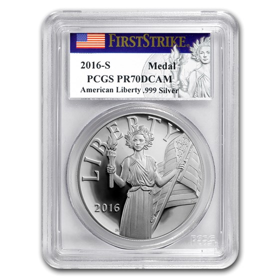 2016-S Silver American Liberty Medal PR-70 PCGS (FS) 2016-S Silver American Liberty Medal PR-70 PCGS (FS)