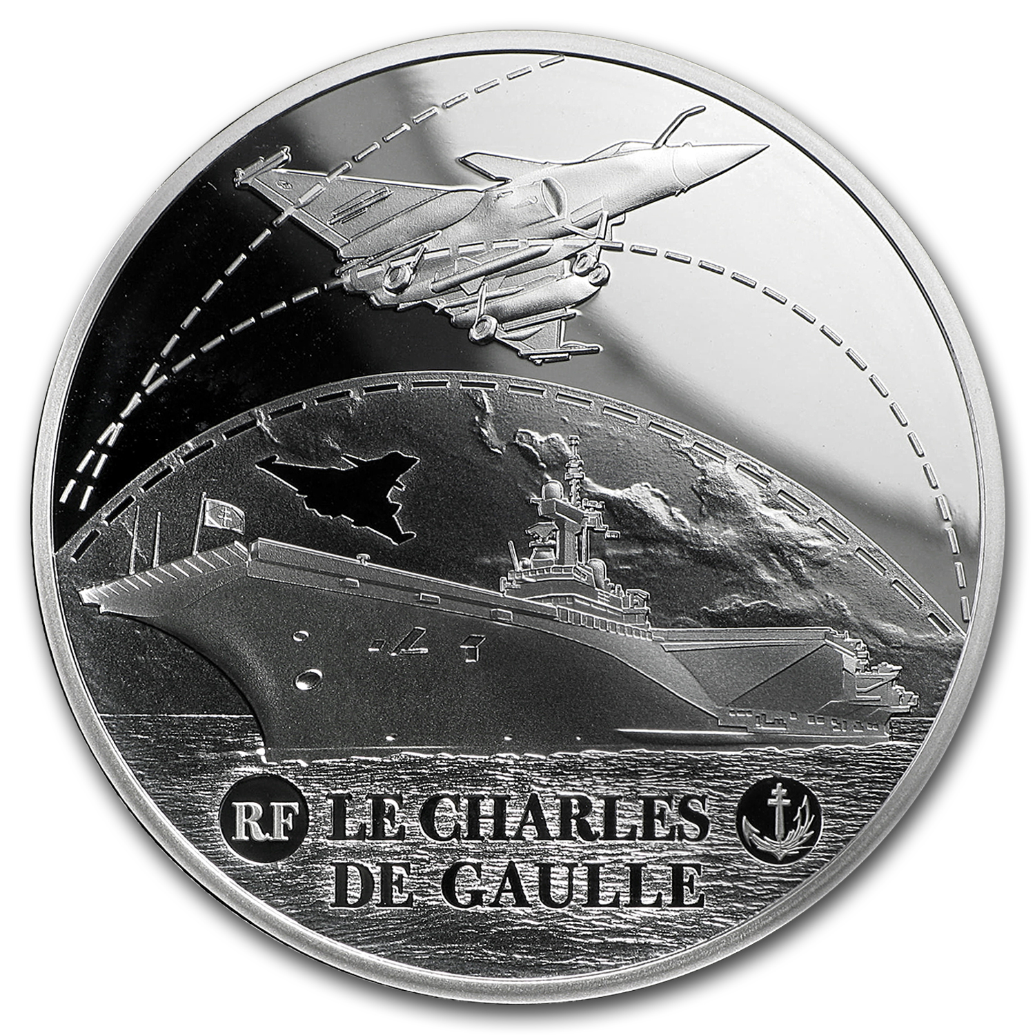 Buy 2016 Silver €10 Great French Ships Proof (Charles de Gaulle
