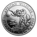 2016 Somalia 1 oz Silver Elephant BU