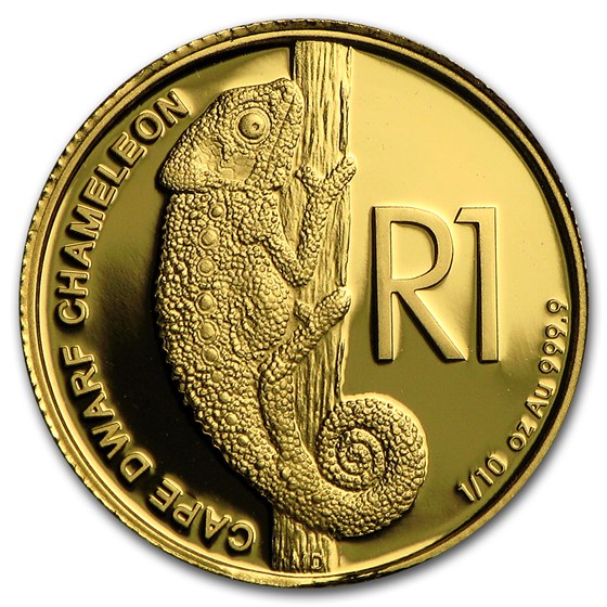 2016 South Africa 1/10 oz Gold Reptiles of S. Africa (Chameleon)