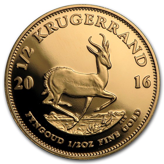 2016 South Africa 1/2 oz Proof Gold Krugerrand 2016 South Africa 1/2 oz Proof Gold Krugerrand