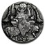 2016 Tokelau 3 oz Silver Max Relief (Legends of Asgard, Odin)