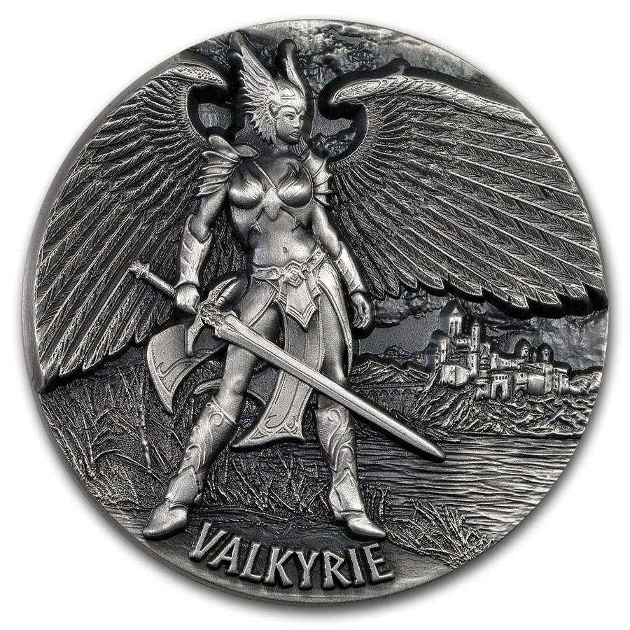 2016 Tokelau 3 oz Silver Max Relief (Legends of Asgard, Valkyrie)