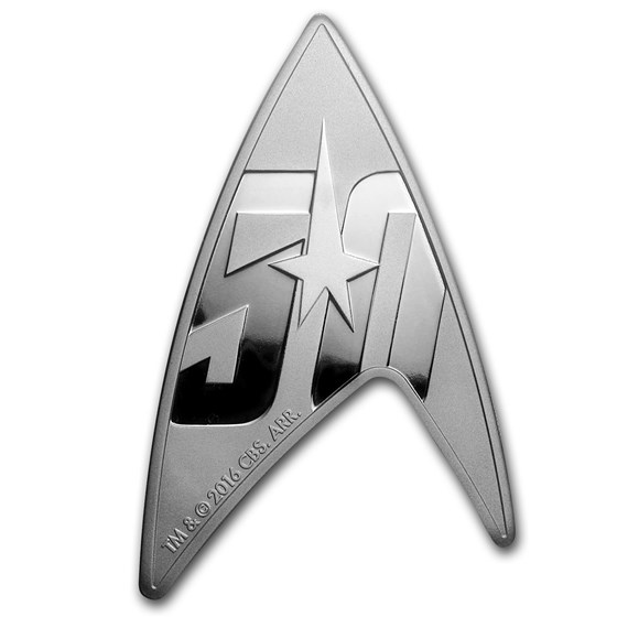 2016 Tuvalu 1 oz Silver Star Trek: Delta Shaped Coin 2016 Tuvalu 1 oz Silver Star Trek: Delta Shaped Coin