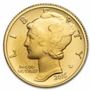 2016-W 1/10 oz Gold Mercury Dime Centennial (Capsule Only)