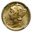 2016-W 1/10 oz Gold Mercury Dime SP-70 NGC (Buchanan)