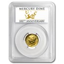2016-W 1/10 oz Gold Mercury Dime SP-70 PCGS (FS, Cent'l Label) 2016-W 1/10 oz Gold Mercury Dime SP-70 PCGS (FS, Cent'l Label)