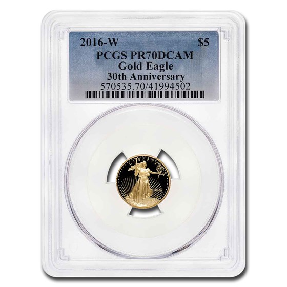 2016-W 1/10 oz Proof American Gold Eagle PR-70 PCGS 2016-W 1/10 oz Proof American Gold Eagle PR-70 PCGS