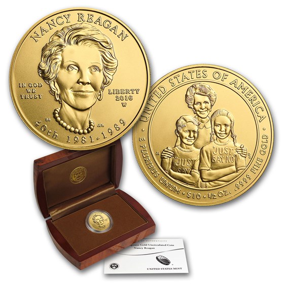2016-W 1/2 oz Gold Nancy Reagan BU (w/Box & COA) 2016-W 1/2 oz Gold Nancy Reagan BU (w/Box & COA)