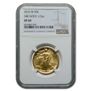 2016-W 1/2 oz Gold Walking Liberty Half Dollar SP-69 NGC
