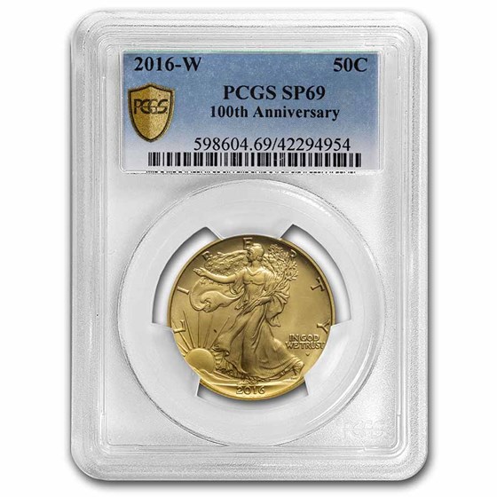 2016-W 1/2 oz Gold Walking Liberty Half Dollar SP-69 PCGS 2016-W 1/2 oz Gold Walking Liberty Half Dollar SP-69 PCGS