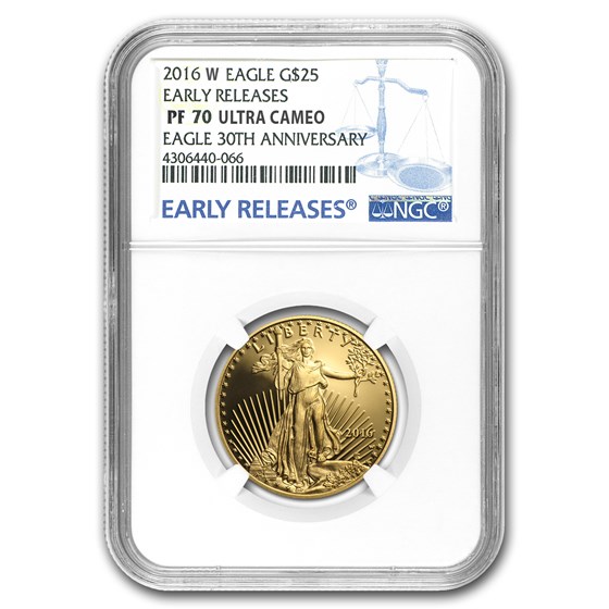 2016-W 1/2 oz Proof American Gold Eagle PF-70 NGC (ER) 2016-W 1/2 oz Proof American Gold Eagle PF-70 NGC (ER)
