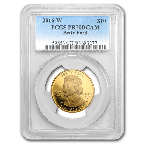 2016-W 1/2 oz Proof Gold Betty Ford PR-70 PCGS 2016-W 1/2 oz Proof Gold Betty Ford PR-70 PCGS