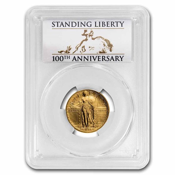 2016-W 1/4 oz Gold Standing Liberty Quarter SP-69 PCGS (FS)