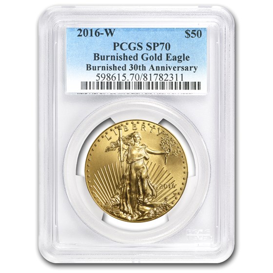 2016-W 1 oz Burnished Gold Eagle SP-70 PCGS 2016-W 1 oz Burnished Gold Eagle SP-70 PCGS