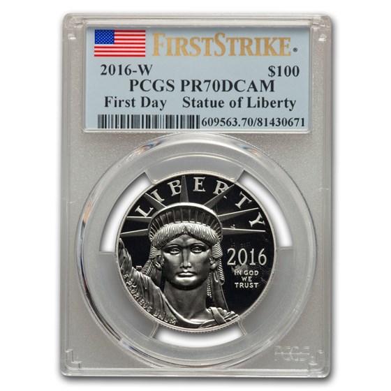 2016-W 1 oz Platinum Eagle PR-70 PCGS (FDI) 2016-W 1 oz Platinum Eagle PR-70 PCGS (FDI)