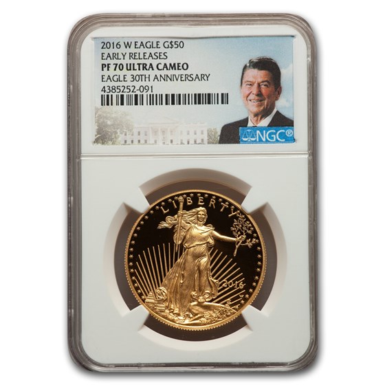 2016-W 1 oz Proof American Gold Eagle PF-70 NGC (ER Reagan Label) 2016-W 1 oz Proof American Gold Eagle PF-70 NGC (ER Reagan Label)