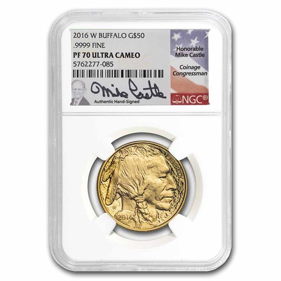 2016-W 1 oz Proof Gold Buffalo PF-70 NGC (Castle) 2016-W 1 oz Proof Gold Buffalo PF-70 NGC (Castle)