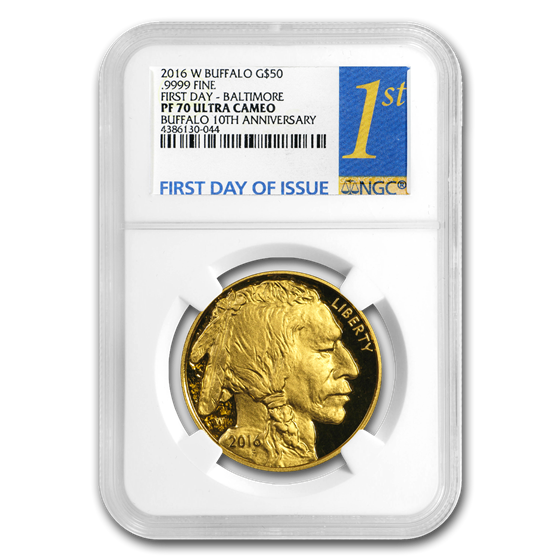 2016-W 1 oz Proof Gold Buffalo PF-70 NGC (FDI) 2016-W 1 oz Proof Gold Buffalo PF-70 NGC (FDI)