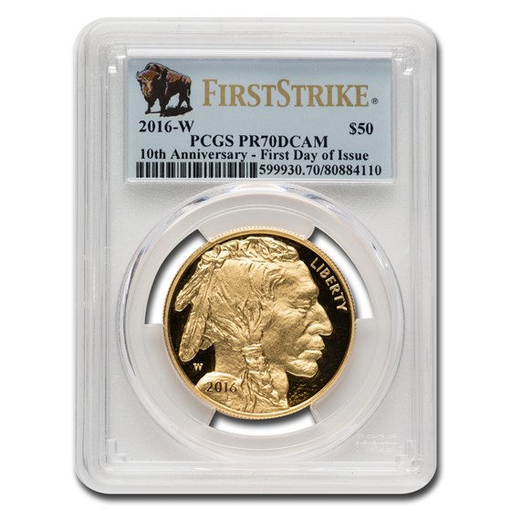 2016-W 1 oz Proof Gold Buffalo PR-70 PCGS (FirstStrike®) 2016-W 1 oz Proof Gold Buffalo PR-70 PCGS (FirstStrike®)