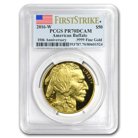 2016-W 1 oz Proof Gold Buffalo PR-70 PCGS (FS, Flag Label) 2016-W 1 oz Proof Gold Buffalo PR-70 PCGS (FS, Flag Label)