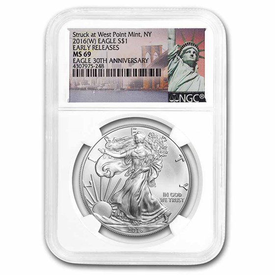 2016 (W) American Silver Eagle MS-69 NGC (ER)