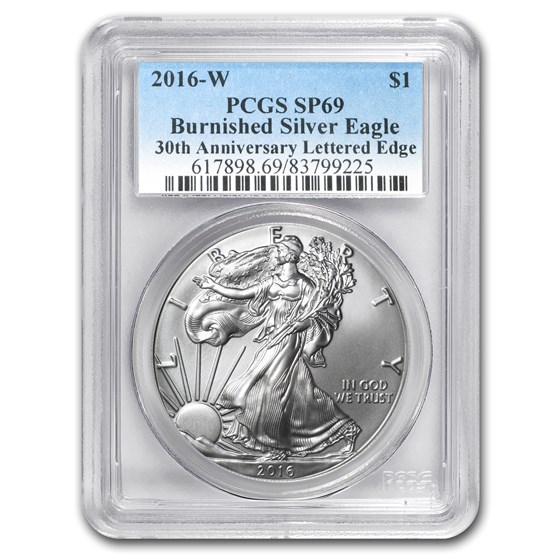 2016-W Burnished American Silver Eagle SP-69 PCGS 2016-W Burnished American Silver Eagle SP-69 PCGS
