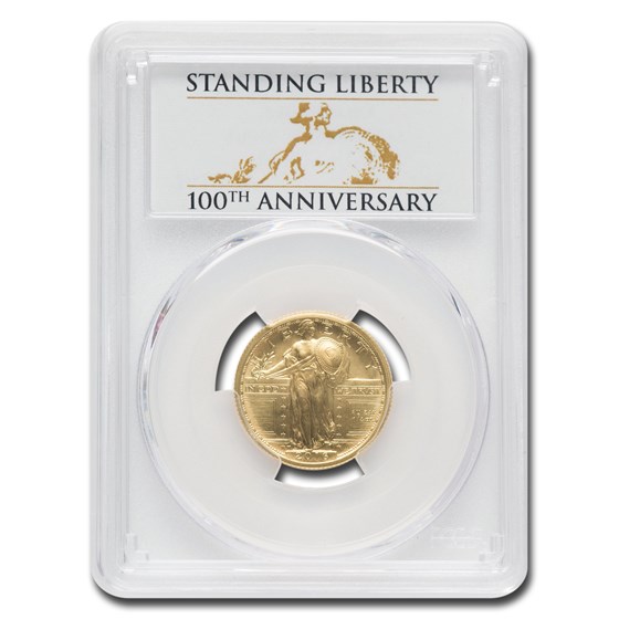 2016-W Gold Standing Liberty Quarter SP-70 PCGS (First Strike) 2016-W Gold Standing Liberty Quarter SP-70 PCGS (First Strike)