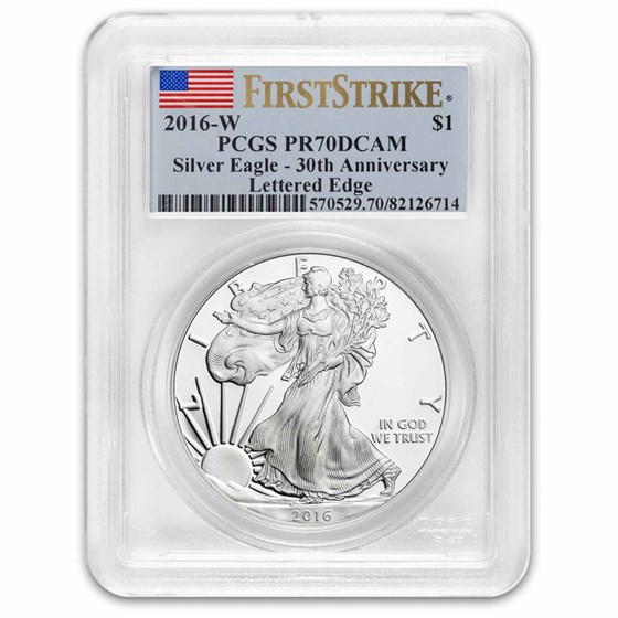 2016-W Proof American Silver Eagle PR-70 PCGS (FirstStrike®) 2016-W Proof American Silver Eagle PR-70 PCGS (FirstStrike®)