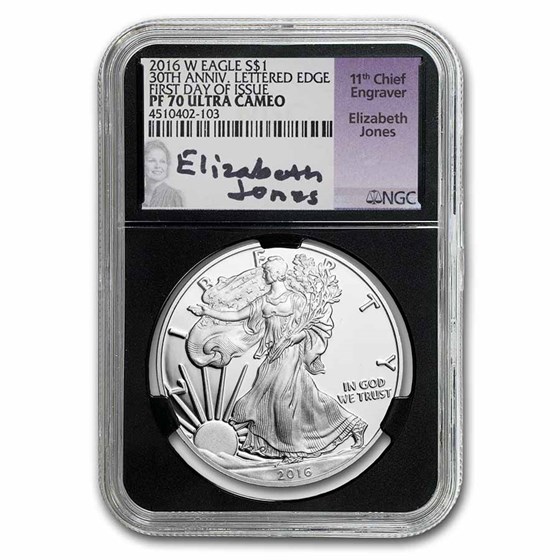 2016-W Proof Silver American Eagle PF-70 NGC (FDI, Jones) 2016-W Proof Silver American Eagle PF-70 NGC (FDI, Jones)