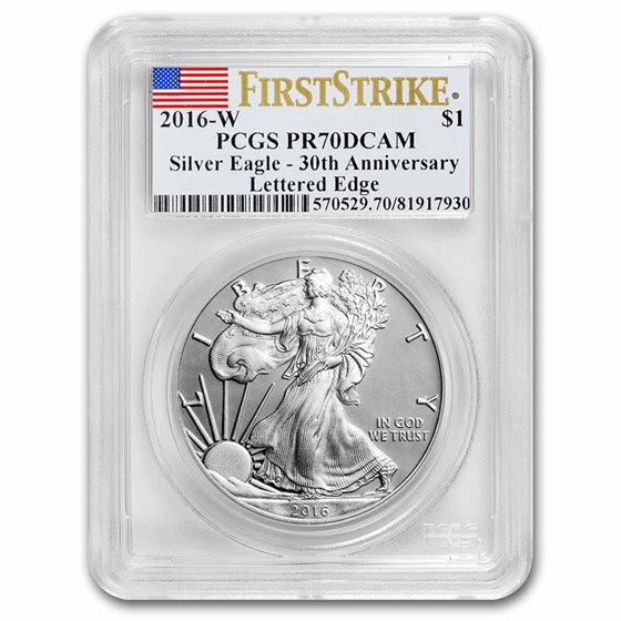 2016-W Proof Silver American Eagle PR-70 PCGS (FirstStrike®) 2016-W Proof Silver American Eagle PR-70 PCGS (FirstStrike®)