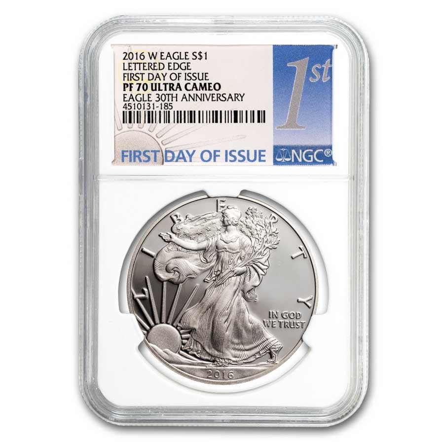 2016-W Proof Silver Eagle PF-70 NGC (Blue, FDI)