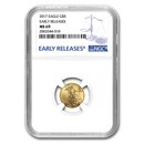 2017 1/10 oz American Gold Eagle MS-69 NGC (Early Releases)