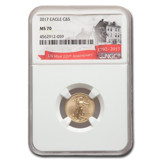 2017 1/10 oz American Gold Eagle MS-70 NGC 2017 1/10 oz American Gold Eagle MS-70 NGC