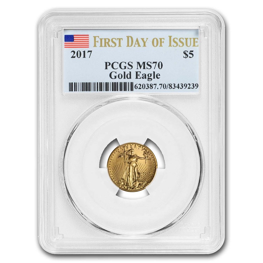 2017 1/10 oz American Gold Eagle MS-70 PCGS (FDI)