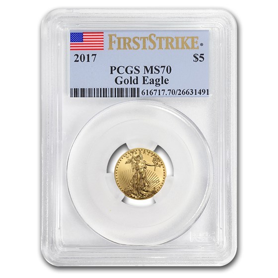 2017 1/10 oz American Gold Eagle MS-70 PCGS (FirstStrike®) 2017 1/10 oz American Gold Eagle MS-70 PCGS (FirstStrike®)
