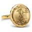 2017 1/10 oz Gold Eagle Ring (Polished-Prong)