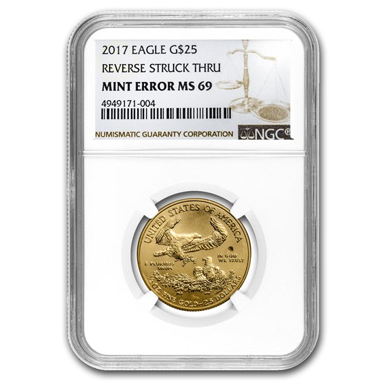 2017 1/2 oz Gold American Eagle MS-69 NGC (Rev Mint Error) 2017 1/2 oz Gold American Eagle MS-69 NGC (Rev Mint Error)