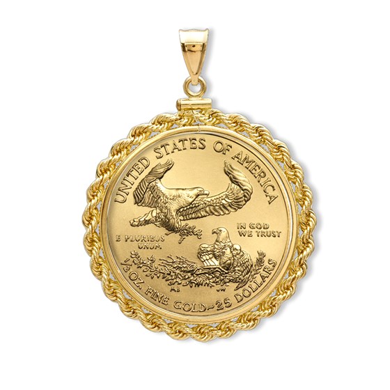 Buy 2017 1/2 oz Gold Eagle Pendant (RopeScrewTop Bezel) APMEX