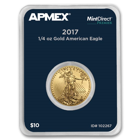 2017 1/4 oz American Gold Eagle (MintDirect® Premier Single) 2017 1/4 oz American Gold Eagle (MintDirect® Premier Single)