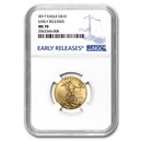 2017 1/4 oz American Gold Eagle MS-70 NGC (Early Releases)