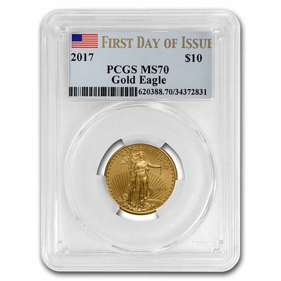 2017 1/4 oz American Gold Eagle MS-70 PCGS (FDI) 2017 1/4 oz American Gold Eagle MS-70 PCGS (FDI)