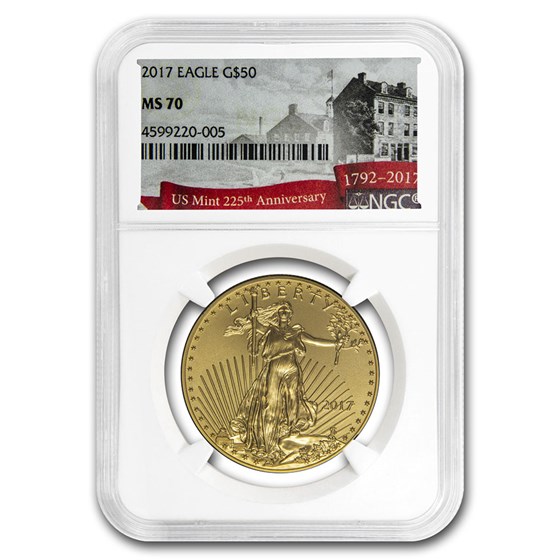 2017 1 oz American Gold Eagle MS-70 NGC 2017 1 oz American Gold Eagle MS-70 NGC