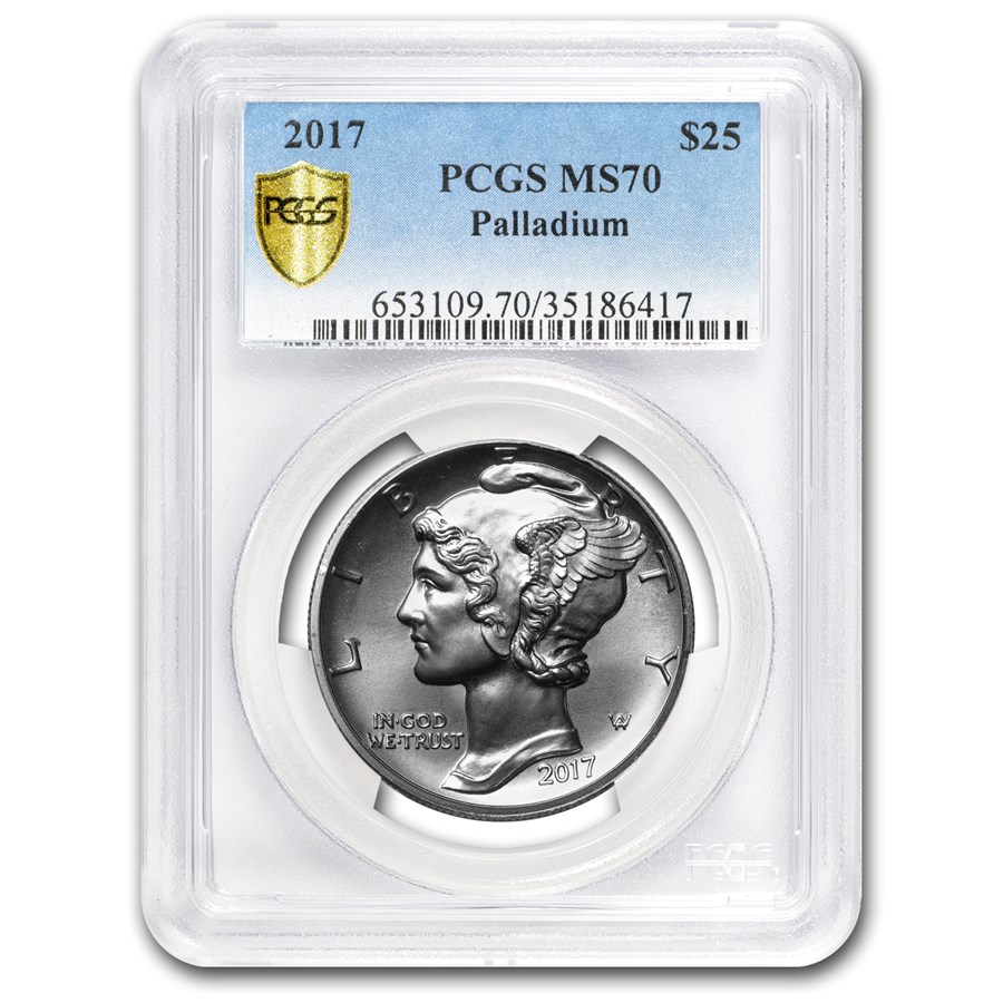2017 1 oz American Palladium Eagle MS-70 PCGS