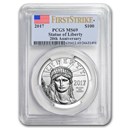 2017 1 oz American Platinum Eagle MS-69 PCGS (FS, Flag Label)