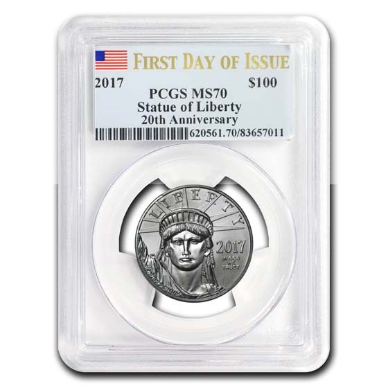 2017 1 oz American Platinum Eagle MS-70 PCGS (First Day of Issue) 2017 1 oz American Platinum Eagle MS-70 PCGS (First Day of Issue)