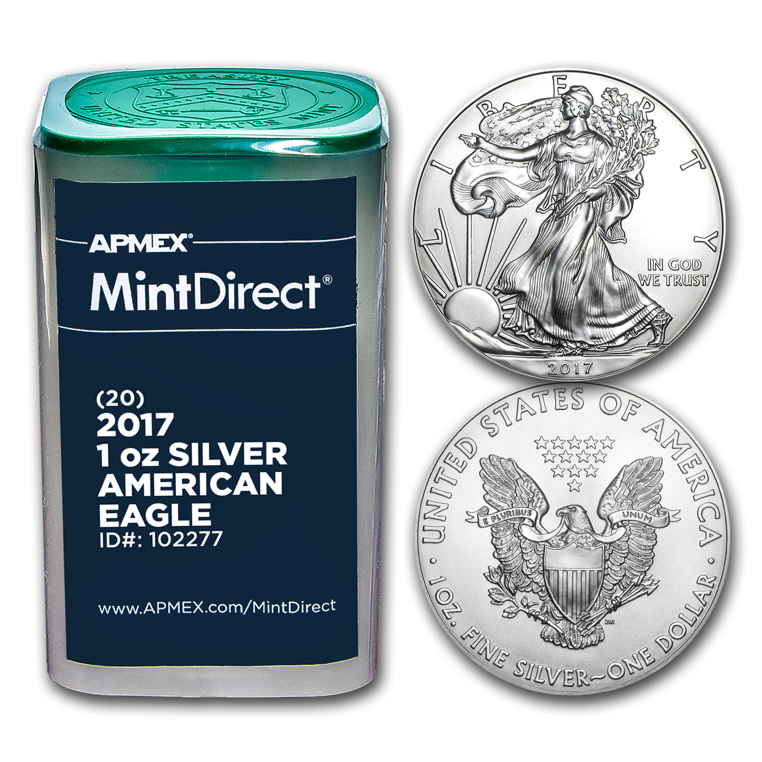 2017 1 Troy  oz American Eagle Silver Dollar Coin Single MintDirect BU 