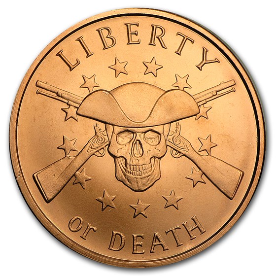 2017 1 oz Copper Round - Liberty or Death 2017 1 oz Copper Round - Liberty or Death